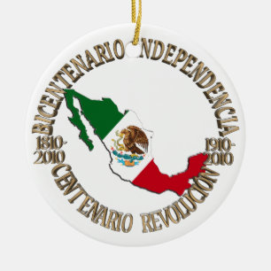 Mexico's tweehonderdjarige verjaardag keramisch ornament