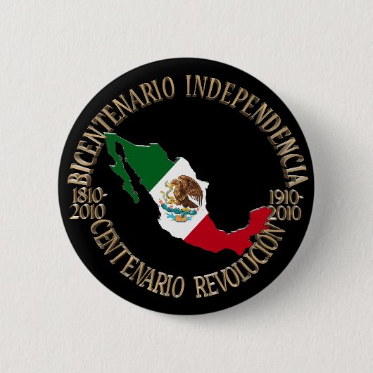 Mexico's tweehonderdjarige verjaardag ronde button 5,7 cm (Voorkant)