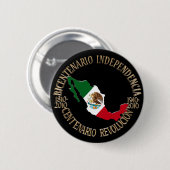 Mexico's tweehonderdjarige verjaardag ronde button 5,7 cm (Voorkant /achterkant)