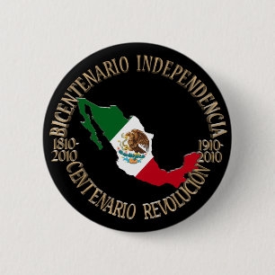 Mexico's tweehonderdjarige verjaardag ronde button 5,7 cm