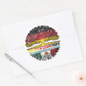 Mexiko Mexikanisch Deutsch Deutschland Baum Wurzel Ronde Sticker (Envelop)