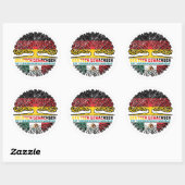 Mexiko Mexikanisch Deutsch Deutschland Baum Wurzel Ronde Sticker (Vel)