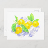 Meyer-citroenen voor keukenhanddoek briefkaart (Voorkant / Achterkant)