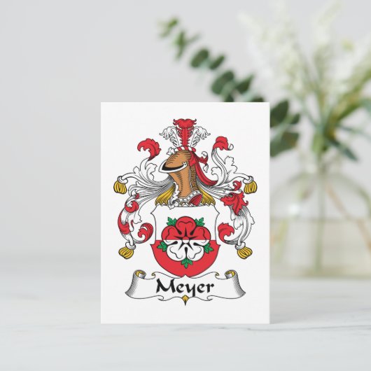 Meyer Family Crest Briefkaart (Staand voorkant)