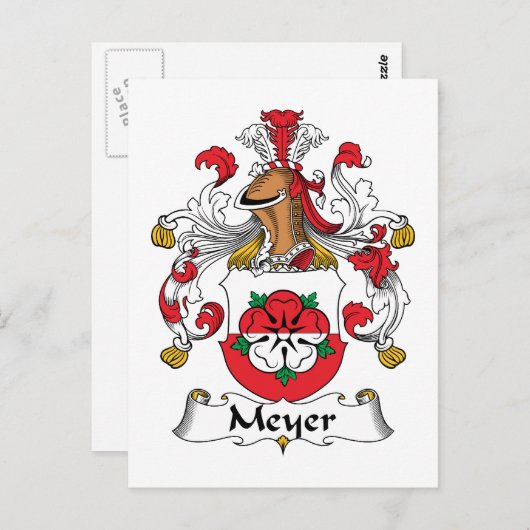 Meyer Family Crest Briefkaart (Voorkant / Achterkant)