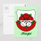 Meyer Family Shield-Briefkaart Briefkaart (Voorkant / Achterkant)