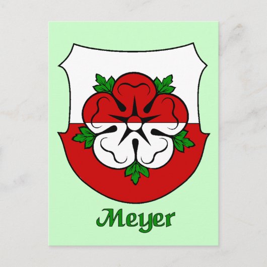 Meyer Family Shield-Briefkaart Briefkaart (Voorkant)