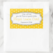 Meyer Lemon Curd geel voedsellabel sticker (Tas)