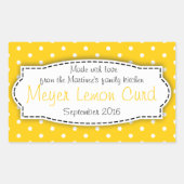Meyer Lemon Curd geel voedsellabel sticker (Voorkant)