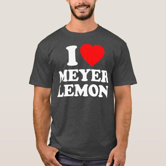 Meyer Lemon Love Heart Funny T-shirt (Voorkant)