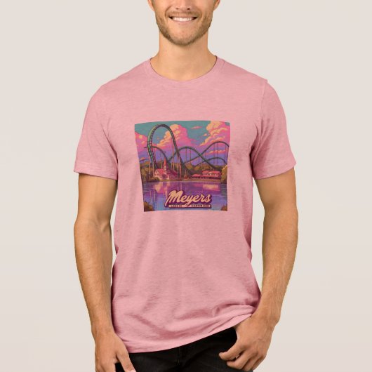Meyers lake pretpark Tri-Blend shirt (Voorkant)