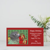Meyers Parrot Animal Christmas Holiday Kaart (Staand voorkant)