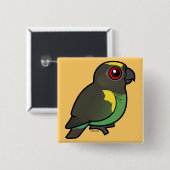 Meyer's Parrot Vierkante Button 5,1 Cm (Voorkant /achterkant)