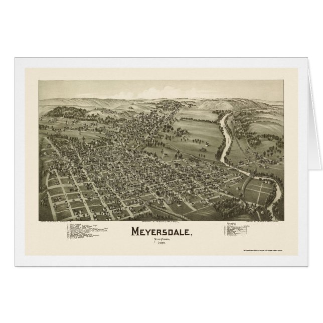 Meyersdale, PA Panoramische Kaart - 1900 (Voorkant Horizontaal)