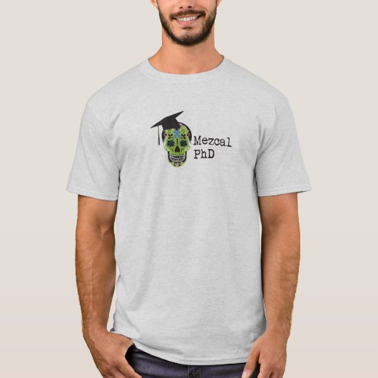 Mezcal PhD T-Shirt in lichtgrijs (Voorkant)