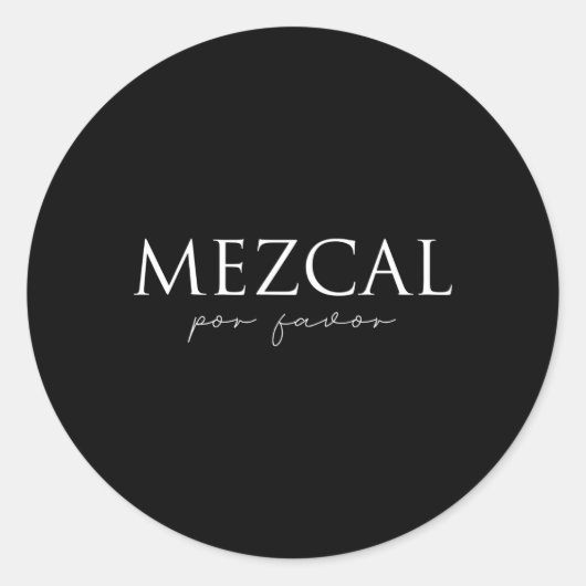 Mezcal Por Favor Ronde Sticker (Voorkant)