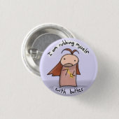 mezelf wrijven met de boterknop ronde button 3,2 cm (Voorkant /achterkant)