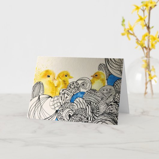 Mezen - blanco kaart binnenzijde (Gele Bloem)