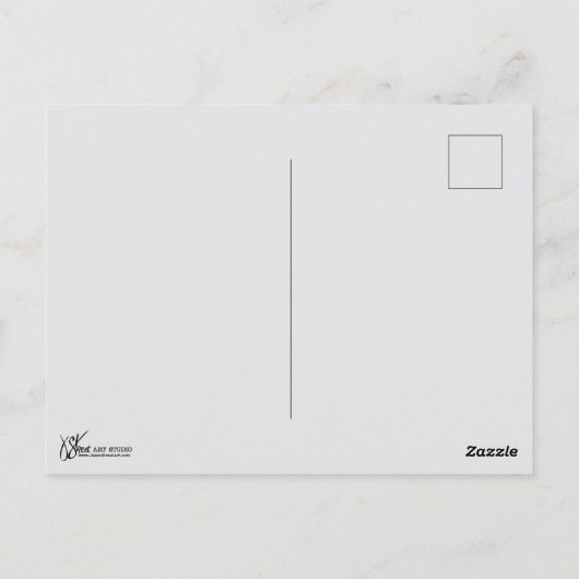 "Mezen" [Ontwerp 2] Klein Briefkaart (Achterkant)