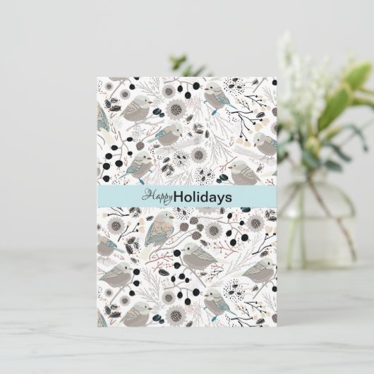 Mezen Zacht En Schattig Kerstgroet Feestdagenkaart (Staand voorkant)