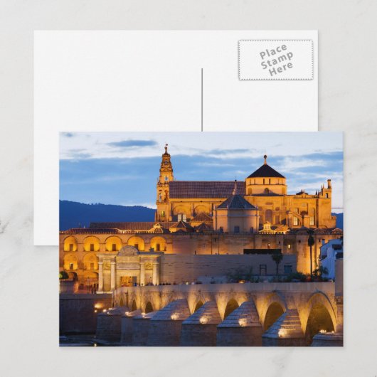 Mezquita Cathedraal in Dusk in Cordoba Briefkaart (Voorkant / Achterkant)