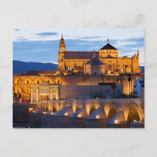 Mezquita Cathedraal in Dusk in Cordoba Briefkaart