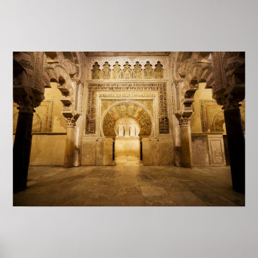 Mezquita Mihrab in Cordoba Poster (Voorkant)