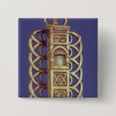 Mezuzah Hoesje Vierkante Button 5,1 Cm (Voorkant)