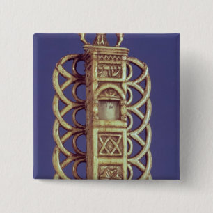 Mezuzah Hoesje Vierkante Button 5,1 Cm