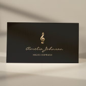 Mezzo Sopraan Gold Treble Clef Muziek Elegant Visitekaartje