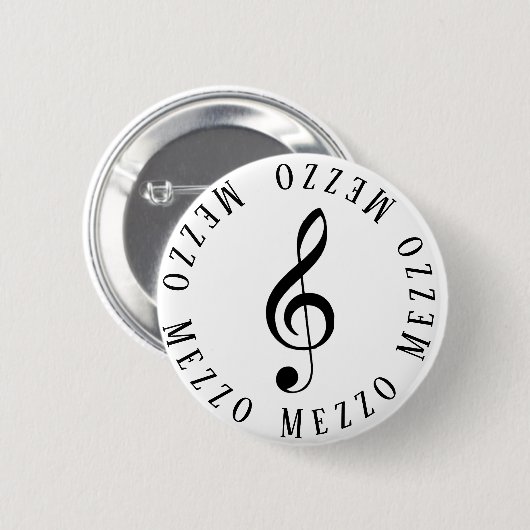 Mezzo Zanger Treble Clef Button (Voorkant /achterkant)