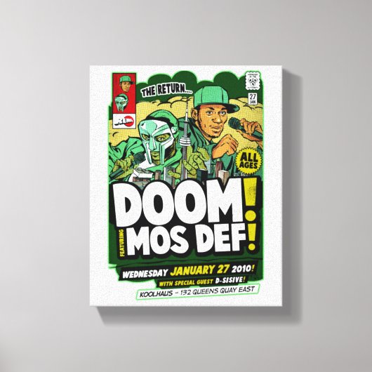 mf doom canvas afdruk (Voorkant)