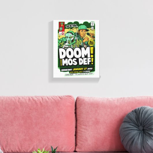 mf doom canvas afdruk (Insitu (Woonkamer))