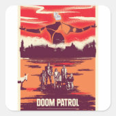 mf doom vierkante sticker (Voorkant)