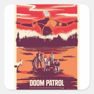 mf doom vierkante sticker
