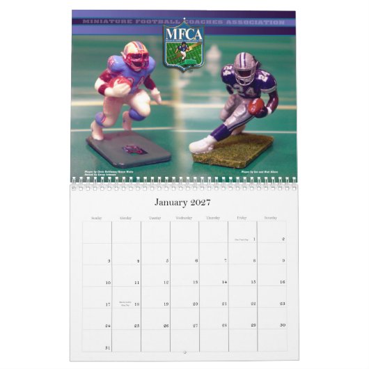 MFCA miniatuur Football 2009 Kalender (Jan 2027)