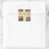 Mfg co, olievelden vierkante sticker (Tas)