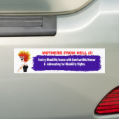 MFH2 - Flaming Hair & Tiara-BUMPERSTICKER Bumpersticker (Op auto)