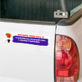 MFH2 - Flaming Hair & Tiara-BUMPERSTICKER Bumpersticker (Op Truck)