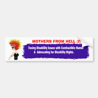 MFH2 - Flaming Hair & Tiara-BUMPERSTICKER Bumpersticker