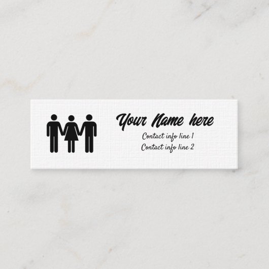 MFM-oproepkaart Mini Visitekaartje (Voorkant)