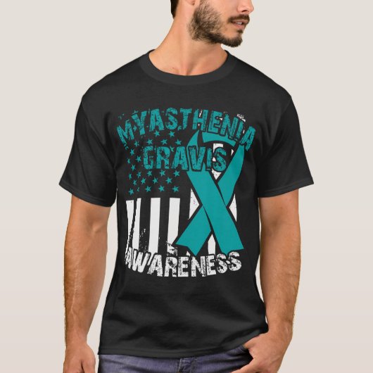 Mg Awareness T Shirt Myasthenia Gravis (Voorkant)