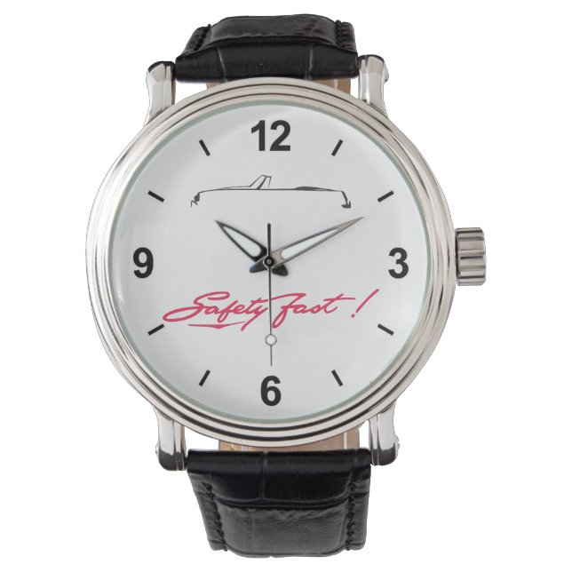 MG B mit Safety Fast Armbanduhr Horloge (Voorkant)