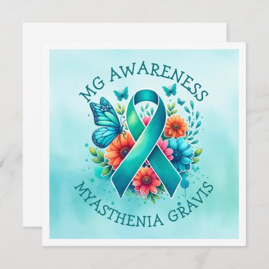 MG Bewustzijn | Myasthenia gravis-lint (Voorkant / Achterkant)