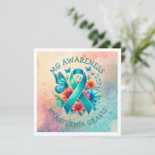 MG Bewustzijn | Myasthenia gravis-lint (Staand voorkant)