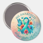 MG Bewustzijn | Myasthenia gravis-lint Magneet (Voorkant / Achterkant)