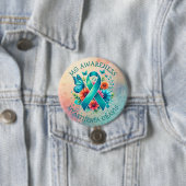 MG Bewustzijn | Myasthenia gravis-lint Ronde Button 7,6 Cm (In situ)