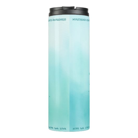MG Bewustzijn | Myasthenia gravis-lint Thermosbeker (Achterkant)