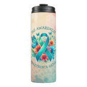 MG Bewustzijn | Myasthenia gravis-lint Thermosbeker (Voorkant)