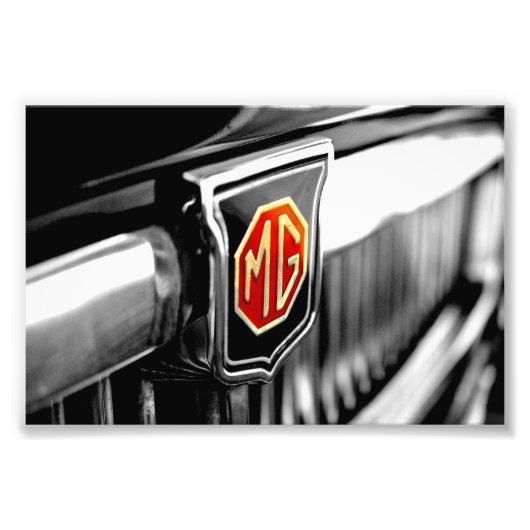 MG Classic British Sports Motor Car Foto Afdruk (Voorkant)